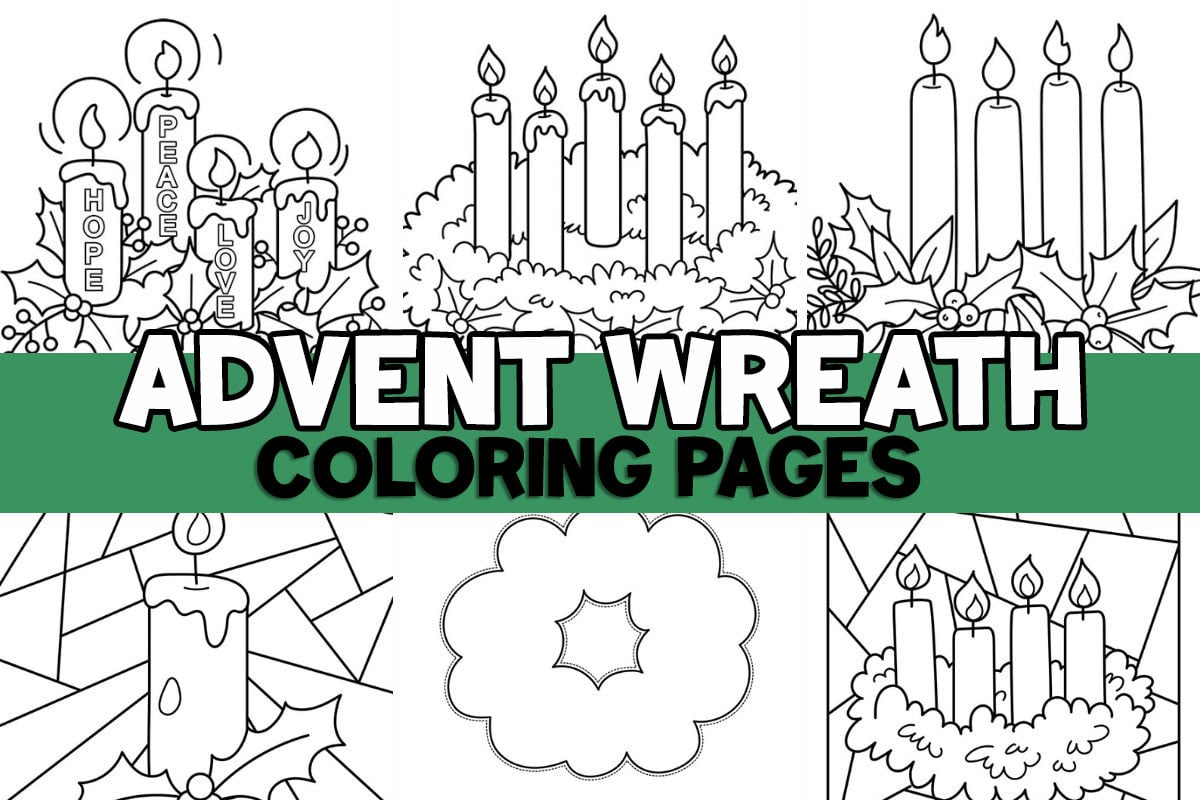 advent wreath coloring pages (free printables) - the best ideas